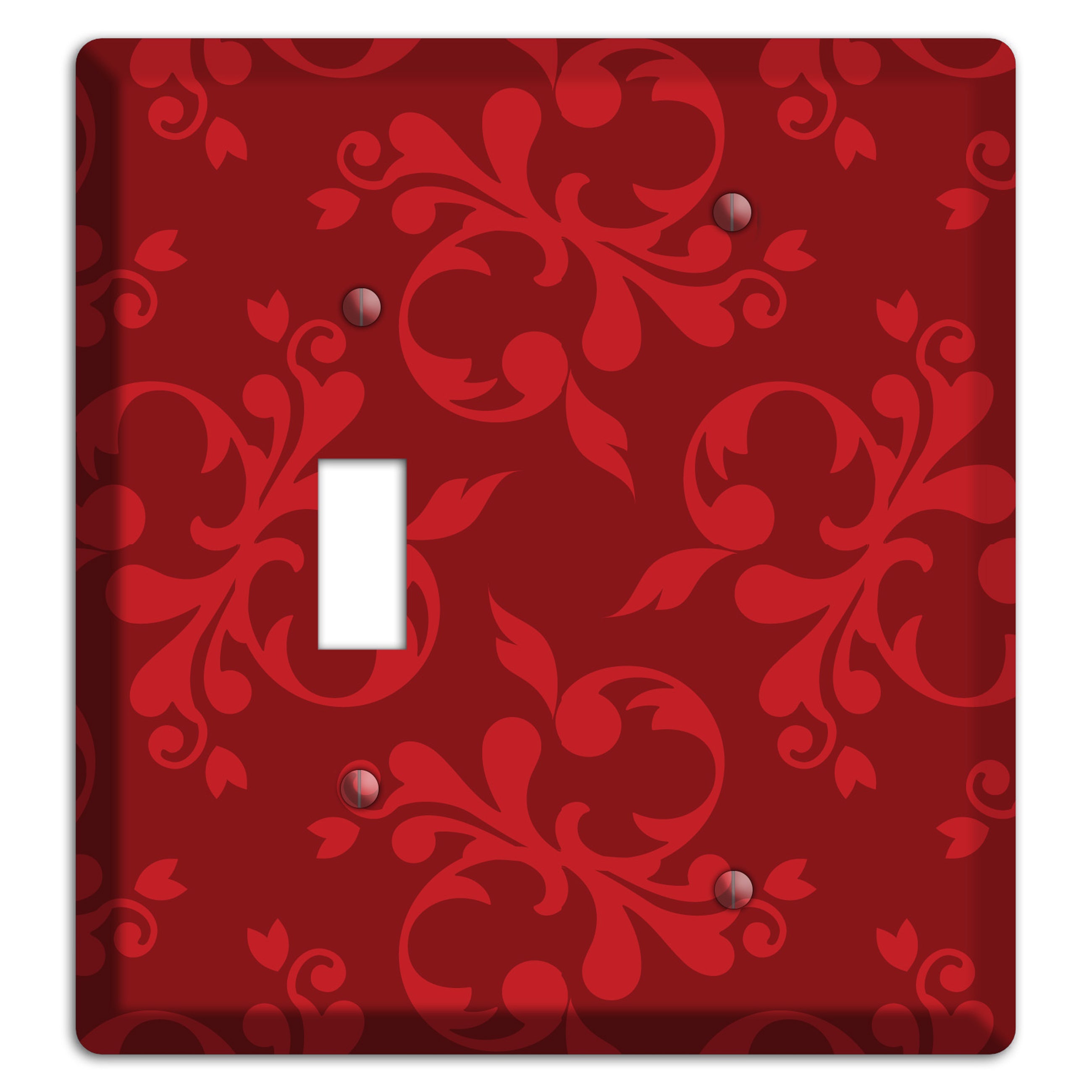 Red Victorian Toile Toggle / Blank Wallplate