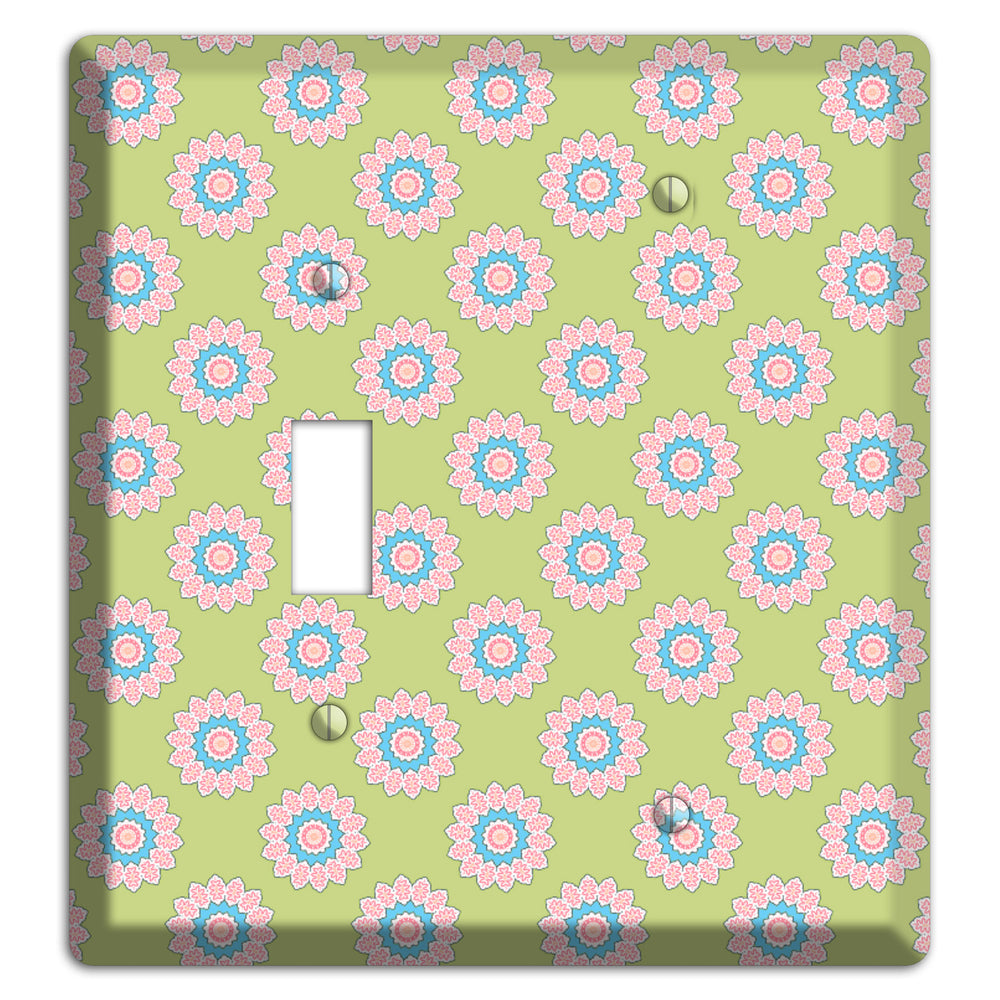 Lime with Suzani Dots Toggle / Blank Wallplate
