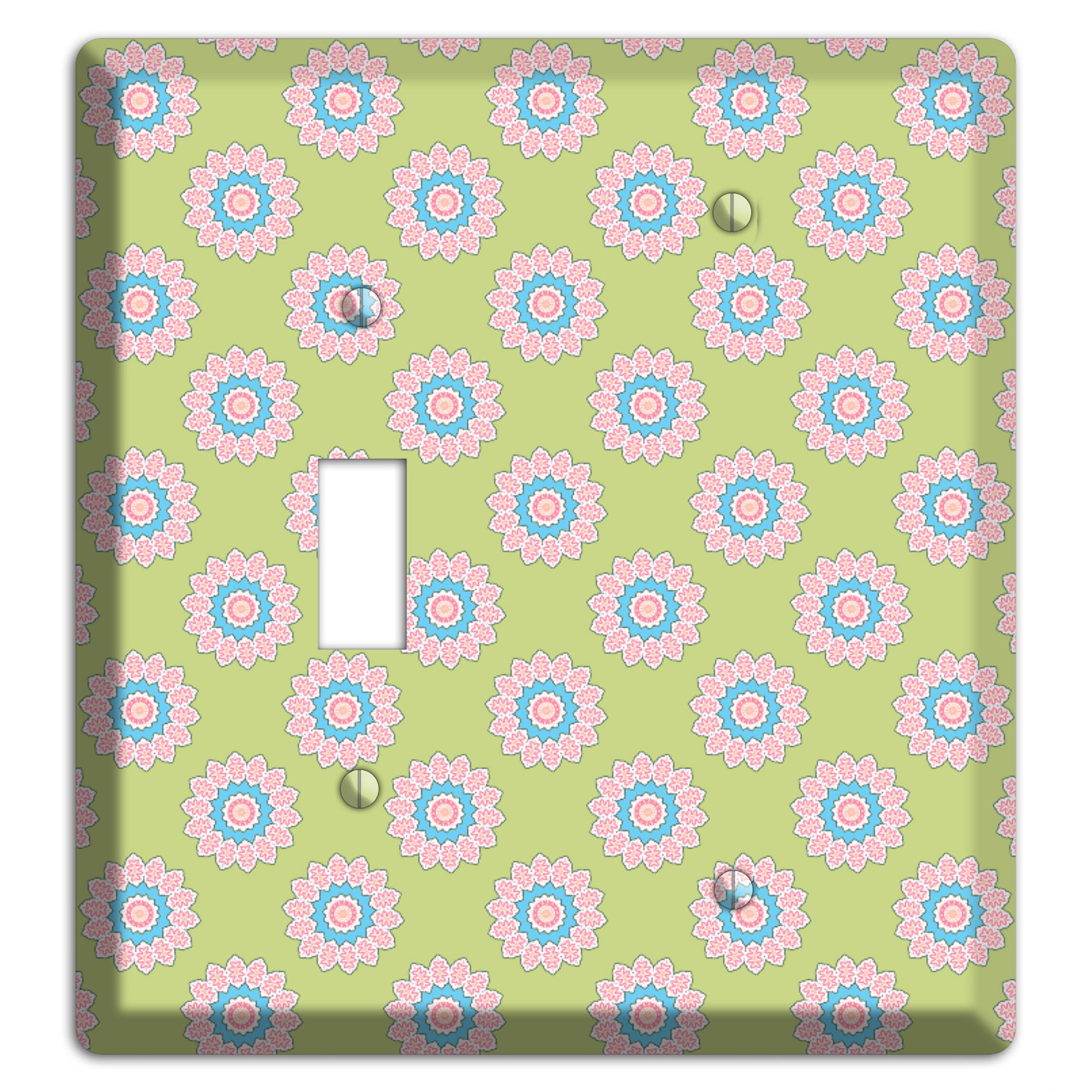 Lime with Suzani Dots Toggle / Blank Wallplate