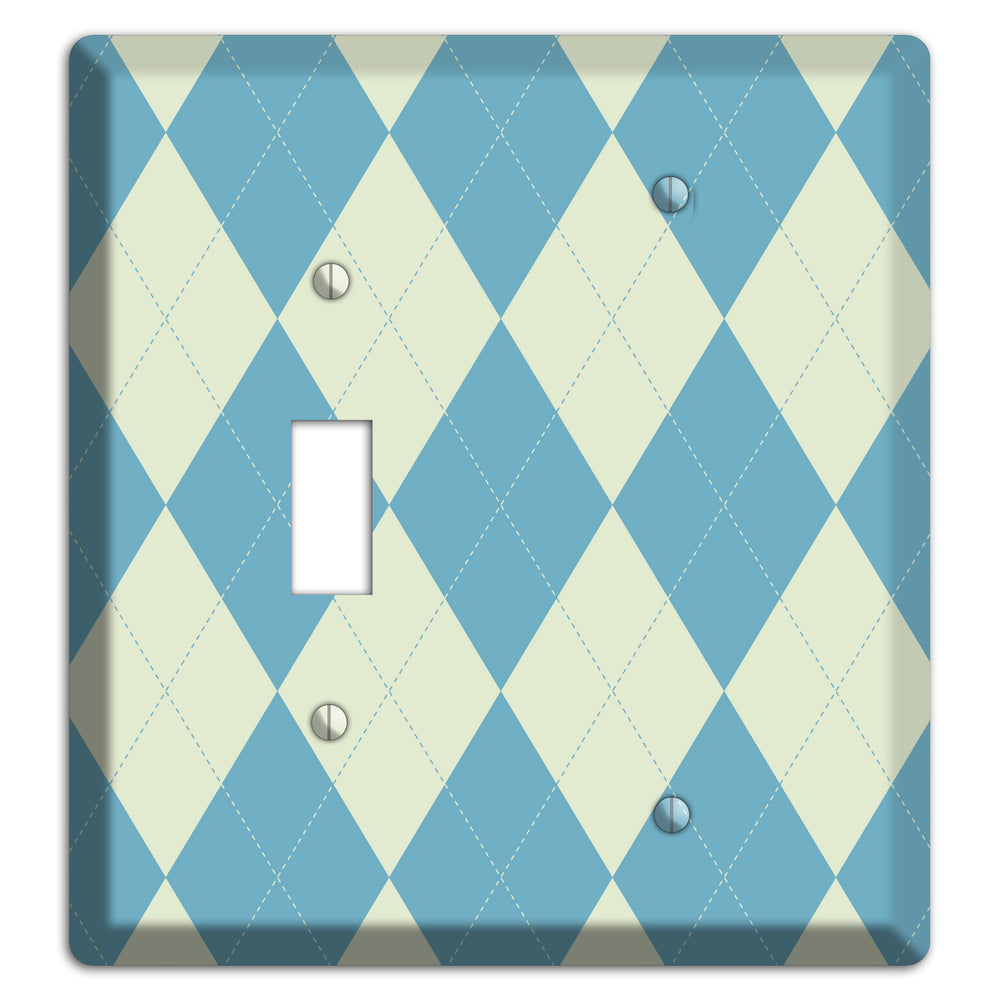 Mustard and Black Plaid Toggle / Blank Wallplate