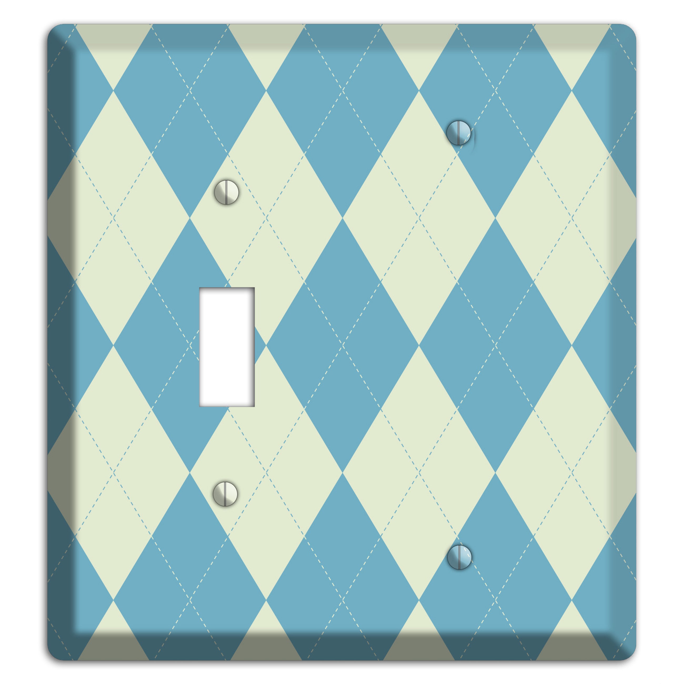 Mustard and Black Plaid Toggle / Blank Wallplate