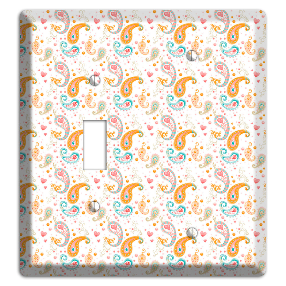 Small Paisley Toggle / Blank Wallplate