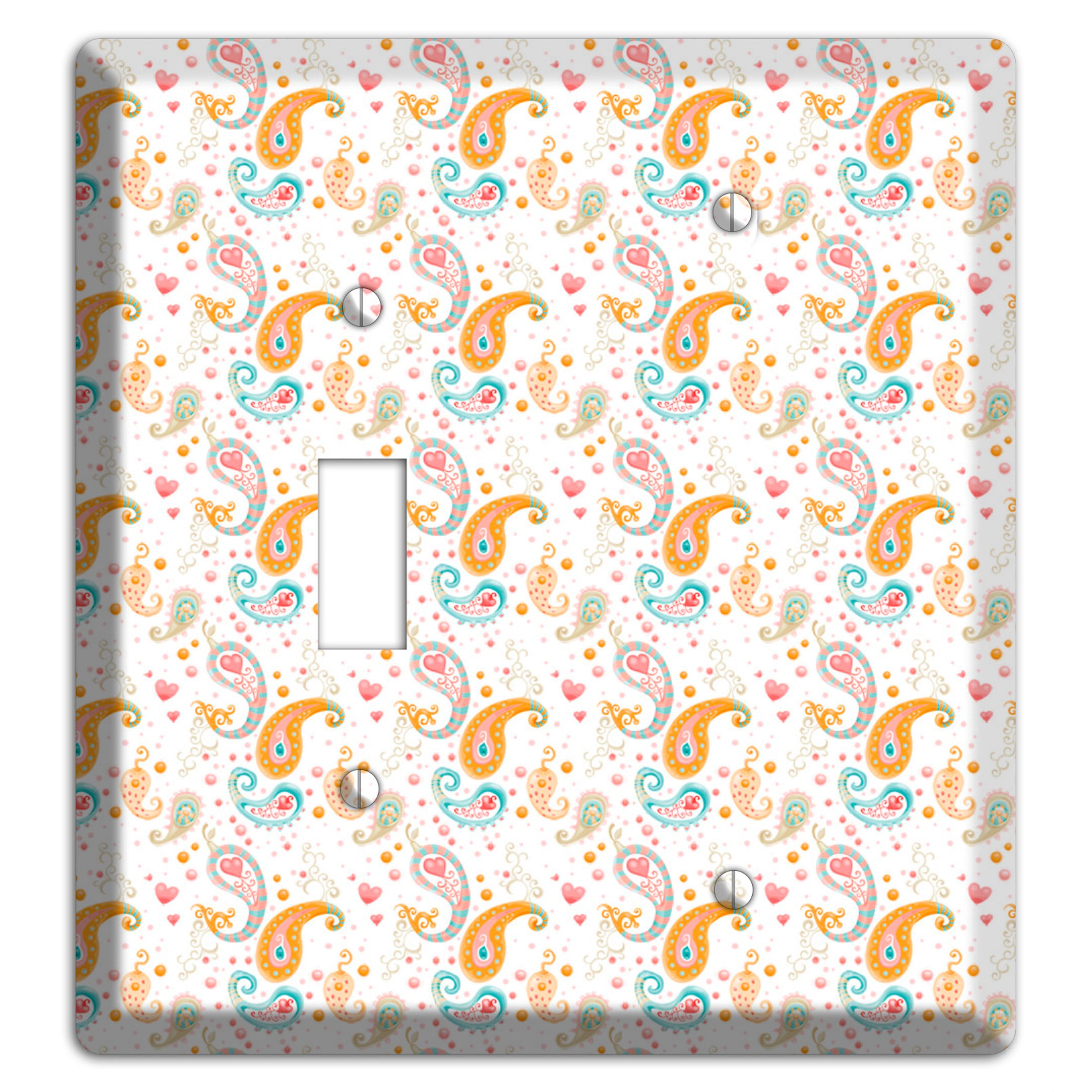 Small Paisley Toggle / Blank Wallplate