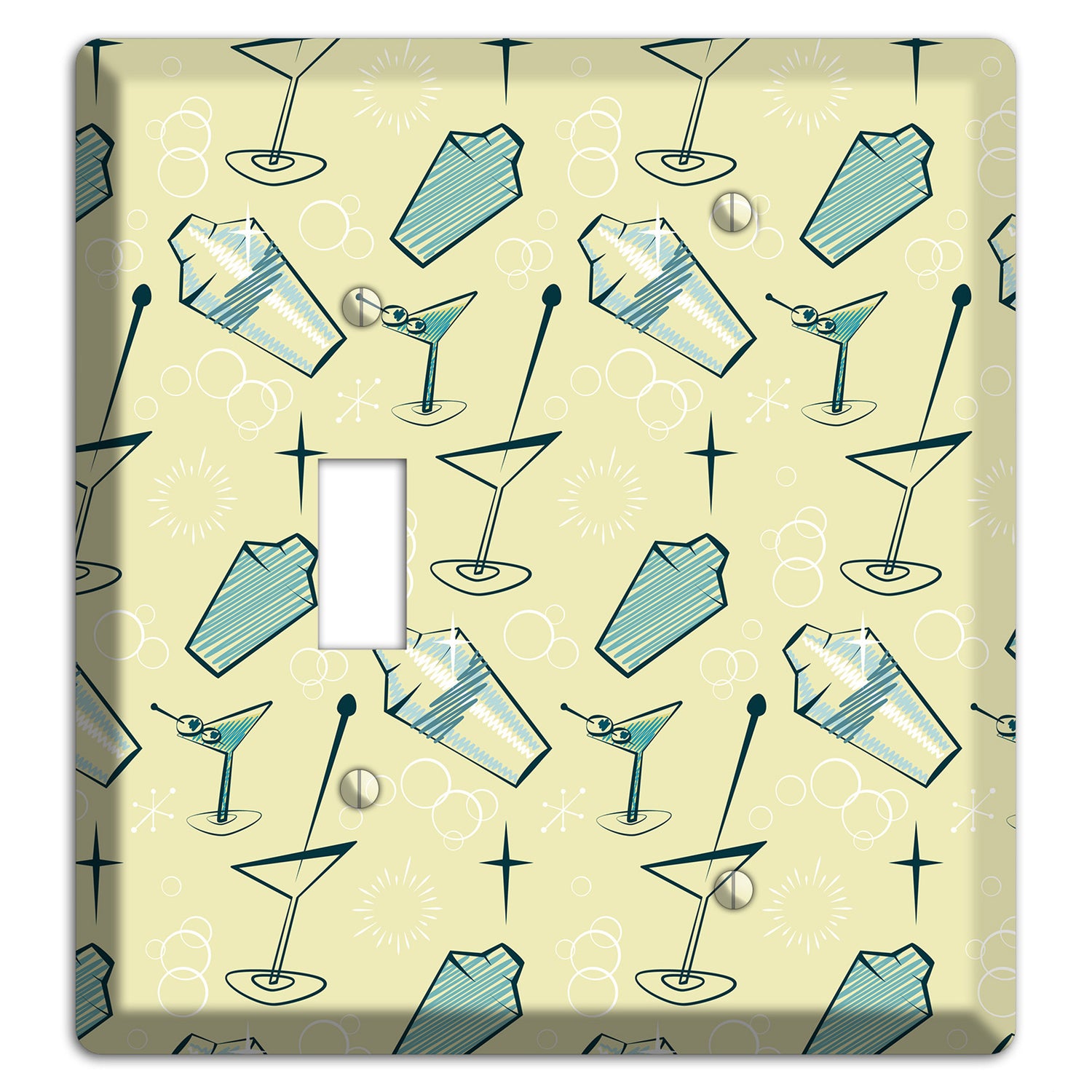 Retro Cocktails Lime Toggle / Blank Wallplate