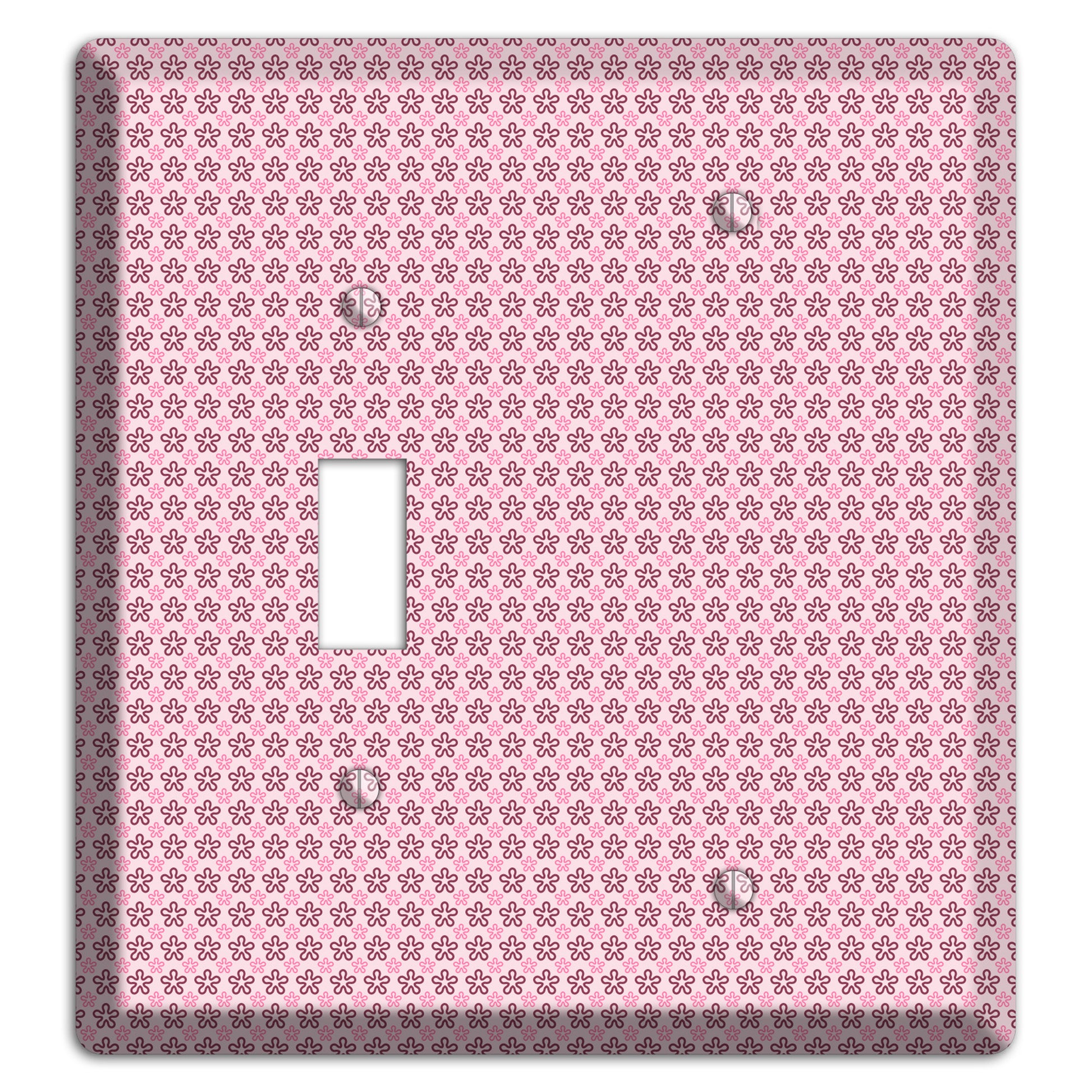 Pink Tiny Floral Toggle / Blank Wallplate