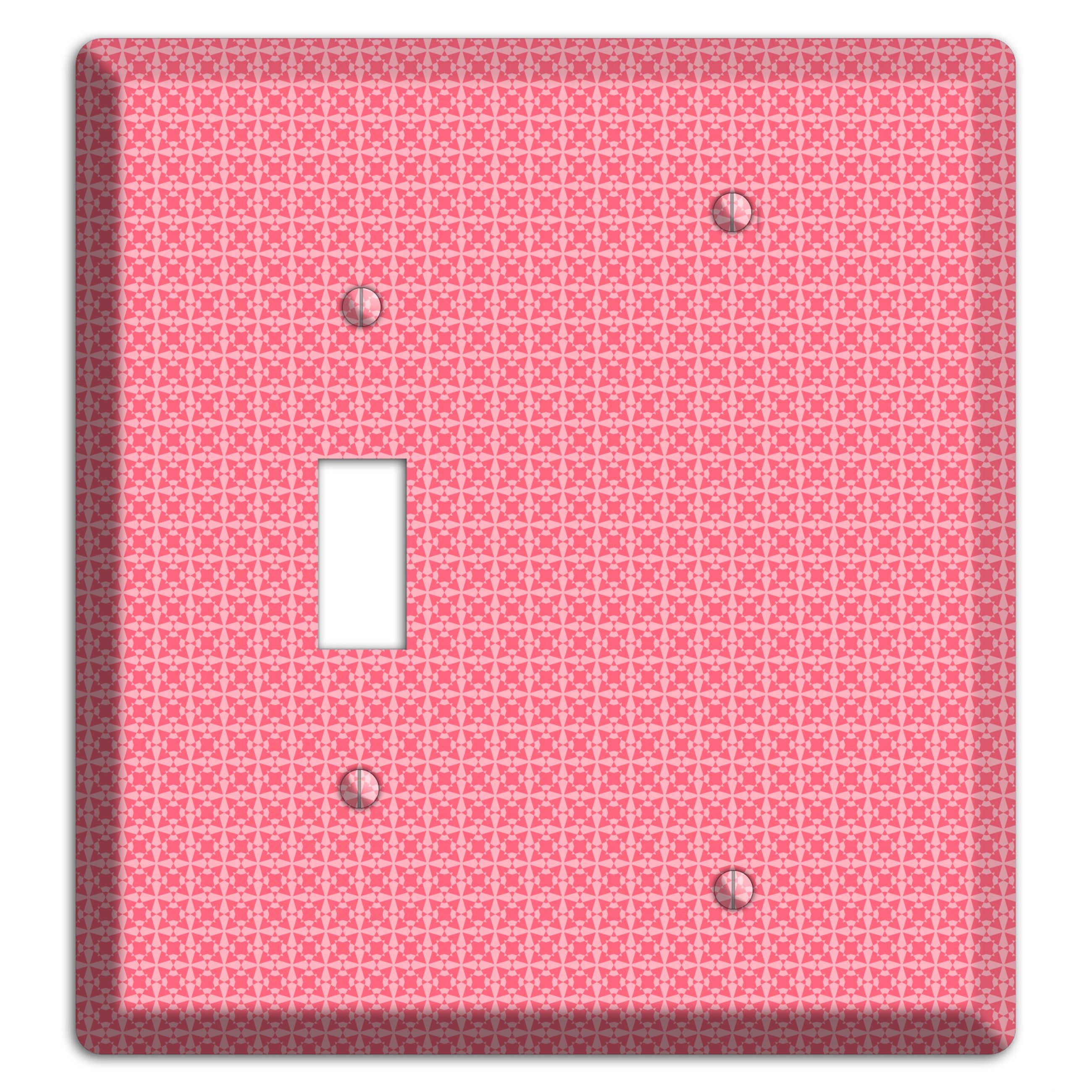 Multi Pink Tiled Arabesque Toggle / Blank Wallplate
