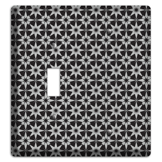 Black with Stainless Foulard Toggle / Blank Wallplate