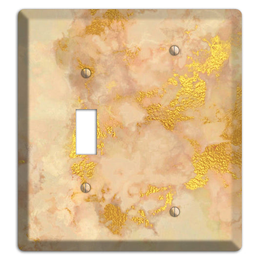 Old Gold Marble Toggle / Blank Wallplate