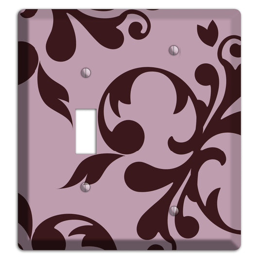 Dusty Rose and Burgundy Toile Toggle / Blank Wallplate