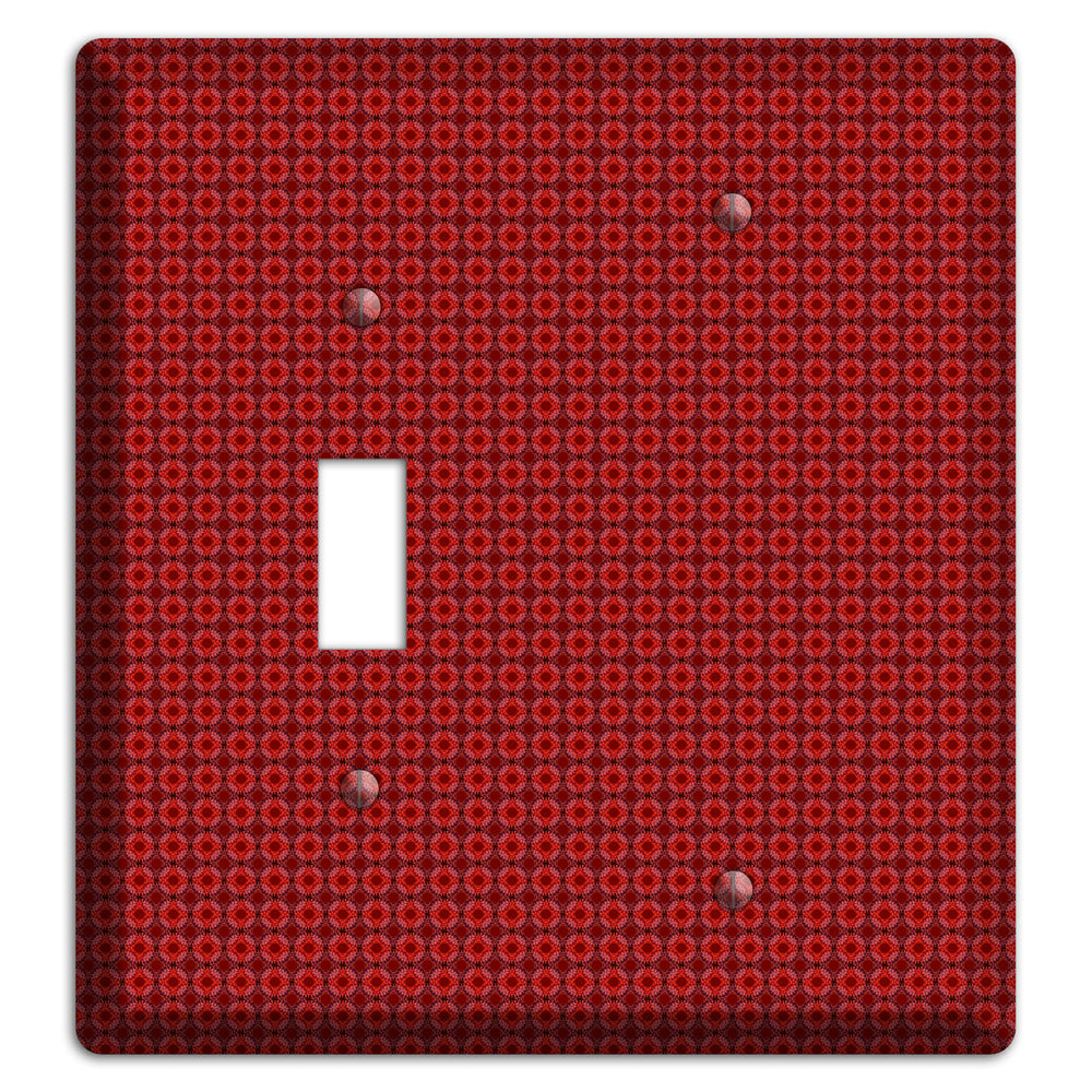 Multi Red Tiled Foulard Toggle / Blank Wallplate