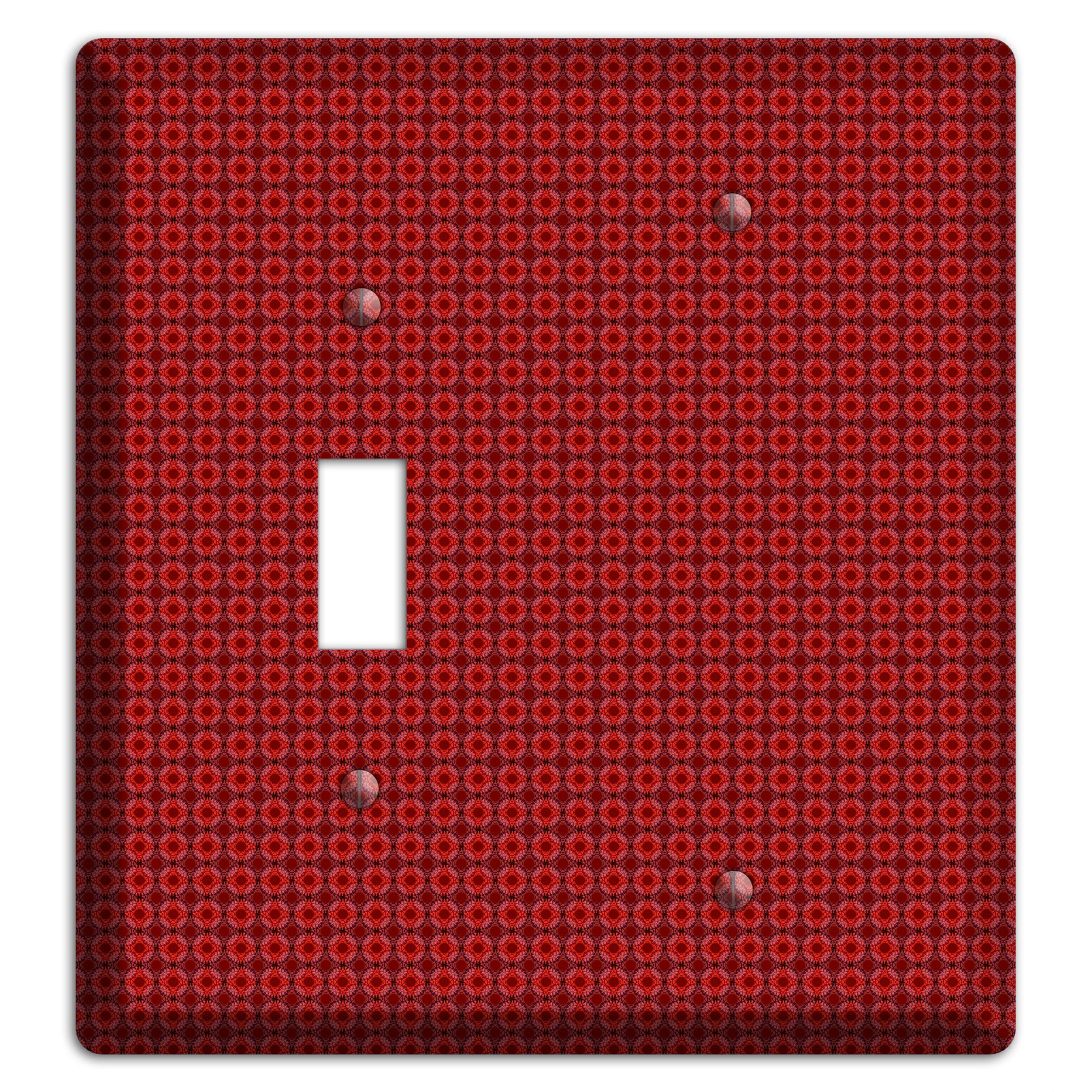 Multi Red Tiled Foulard Toggle / Blank Wallplate