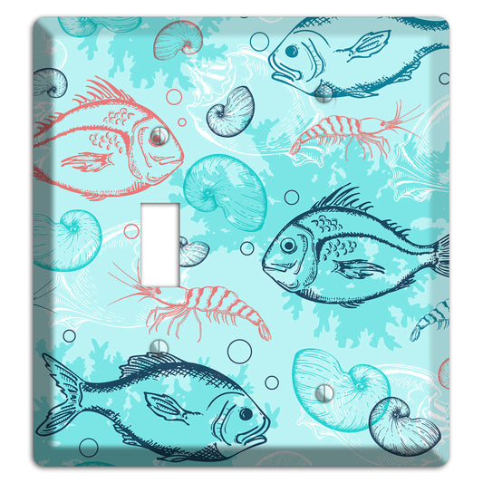 Mixed Sea Life Style 24 Toggle / Blank Wallplate