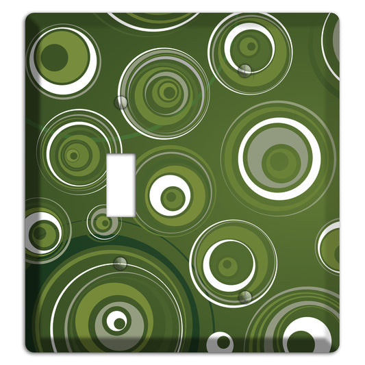 Green Circles Toggle / Blank Wallplate