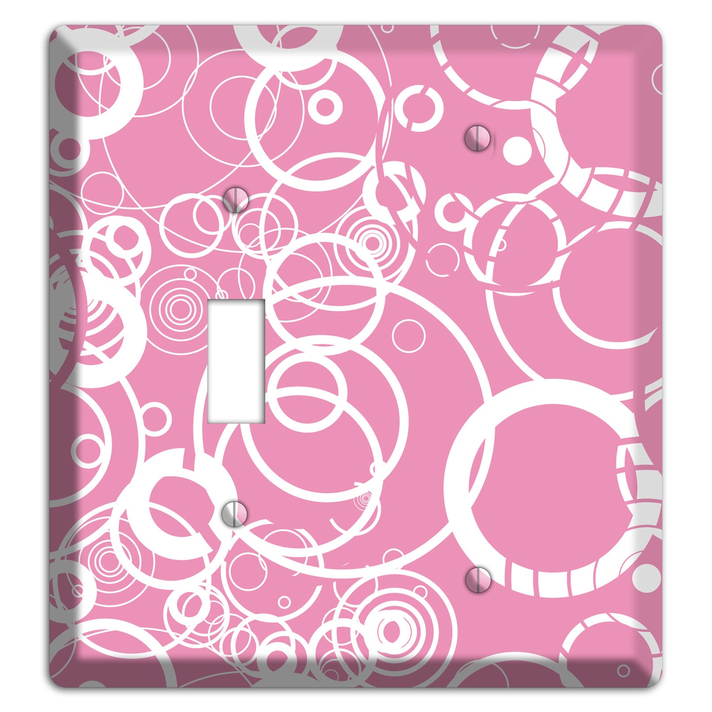 Light Pink Circles Toggle / Blank Wallplate