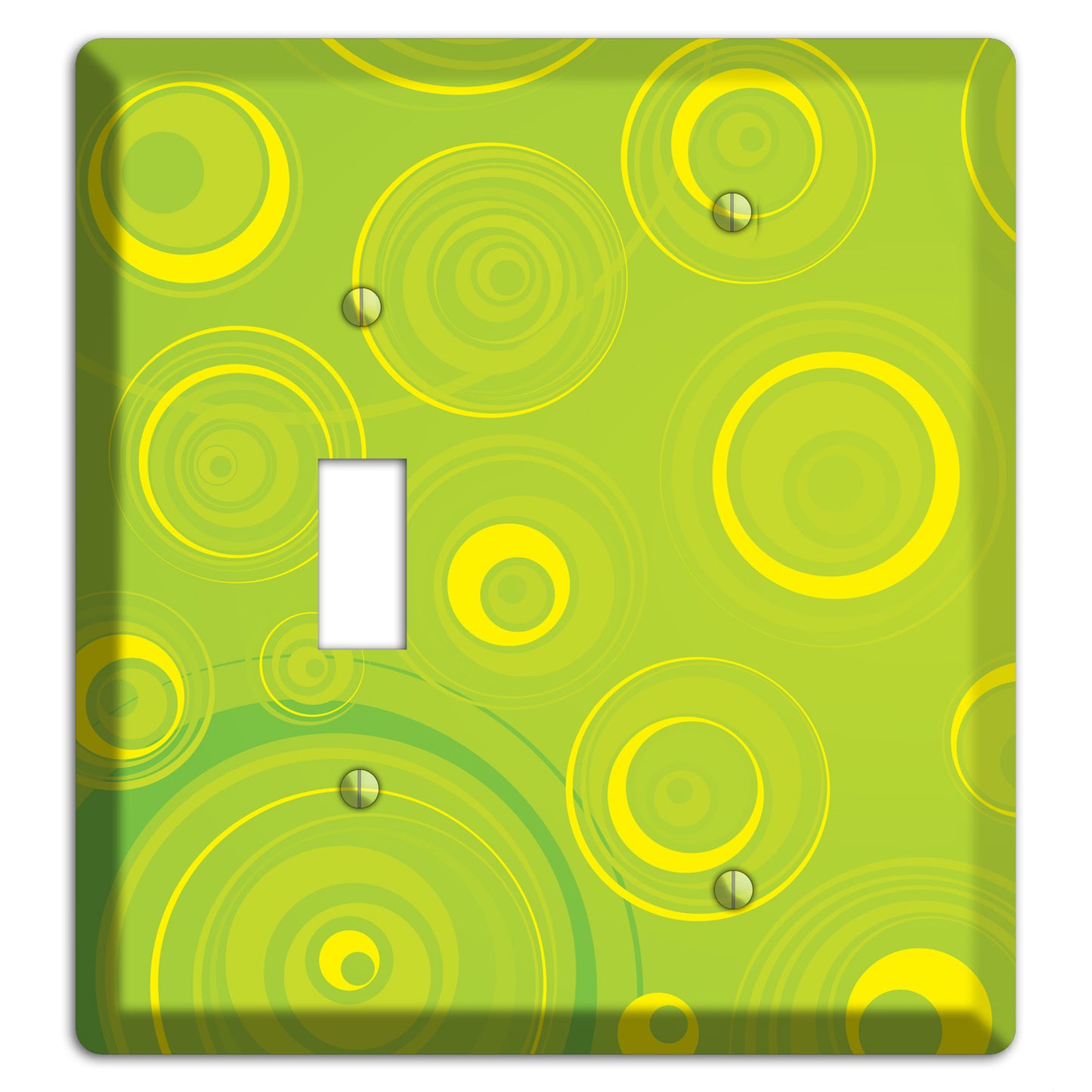 Green-yellow Circles Toggle / Blank Wallplate