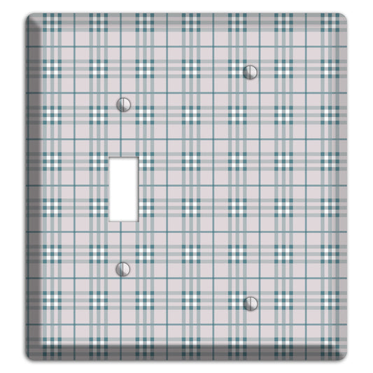 Multi Grey Plaid Toggle / Blank Wallplate