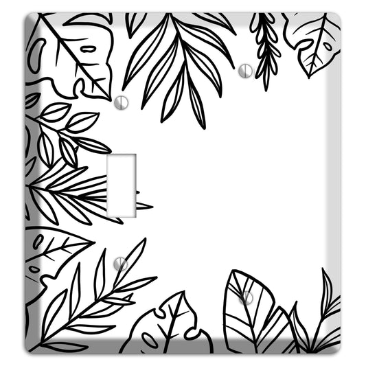 Hand-Drawn Leaves 4 Toggle / Blank Wallplate