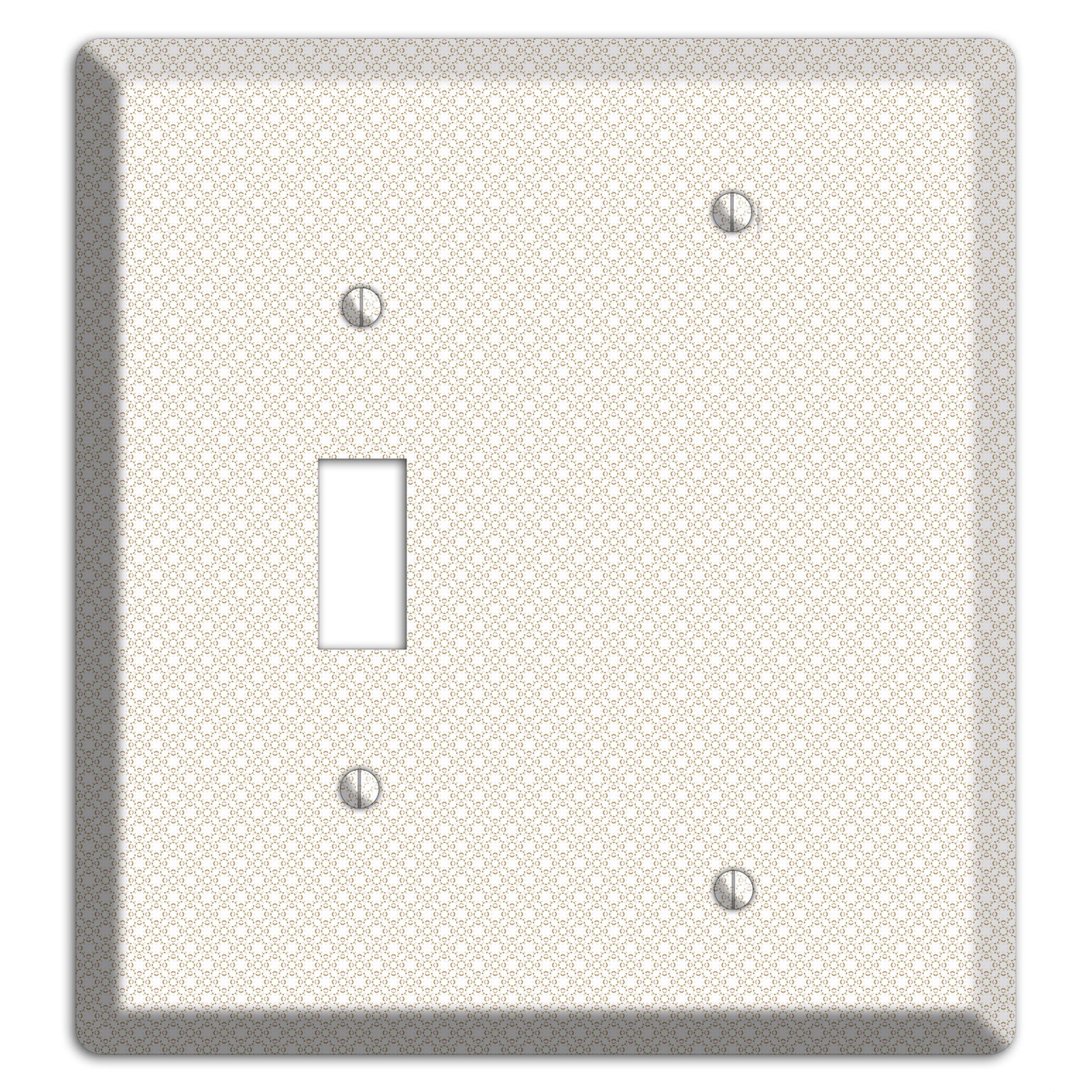 Off White Geometric Toggle / Blank Wallplate