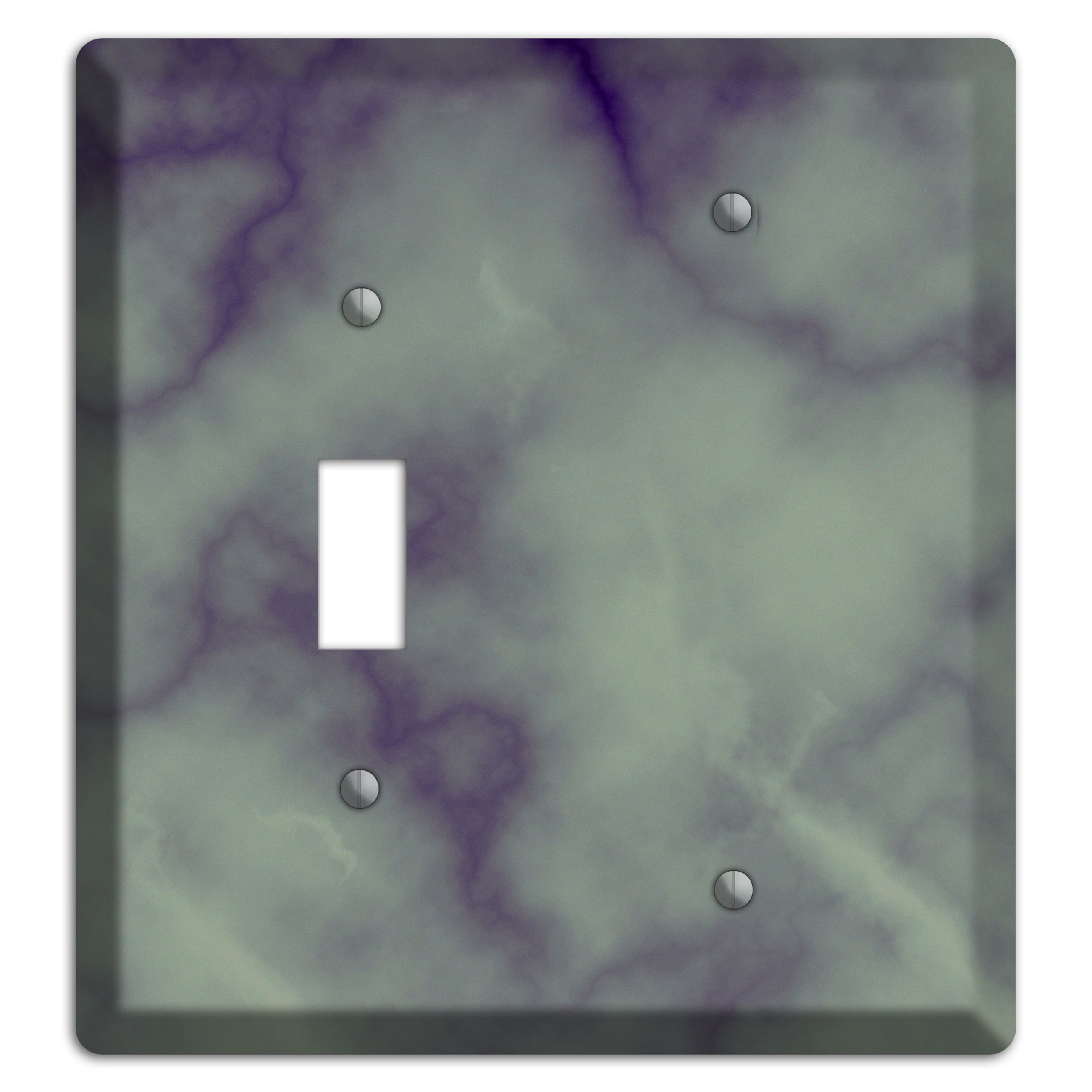Mid Gray Marble Toggle / Blank Wallplate