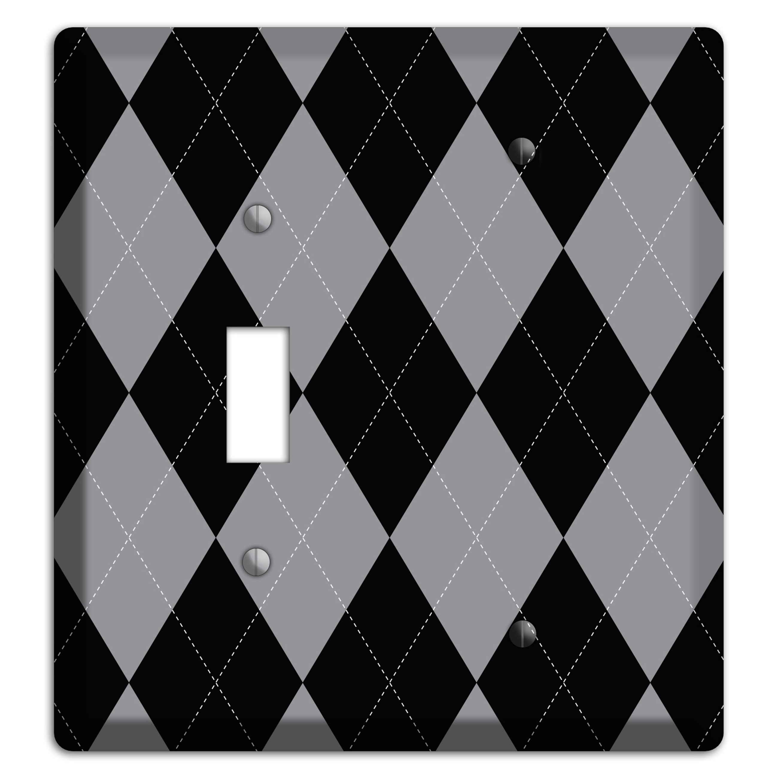 Light Purple and Black Toggle / Blank Wallplate