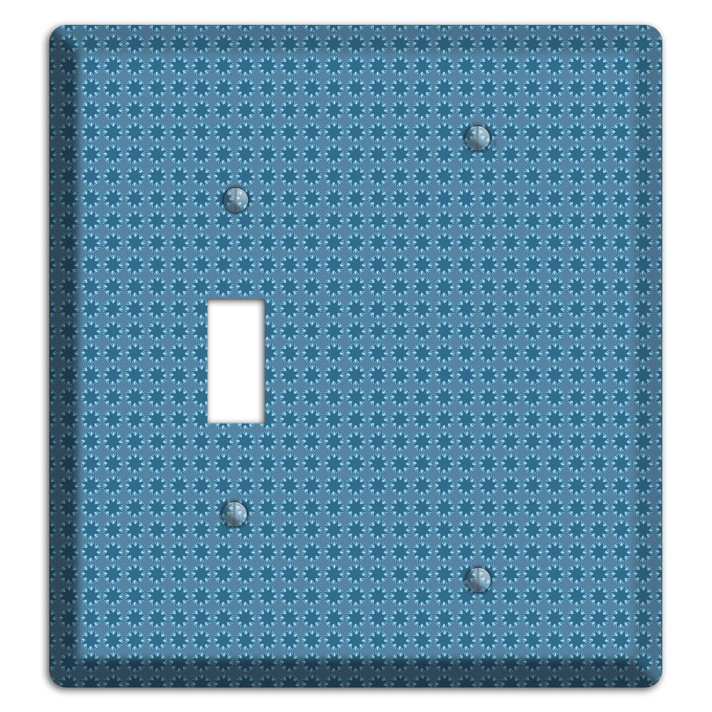 Multi Blue Tiled Foulard Toggle / Blank Wallplate