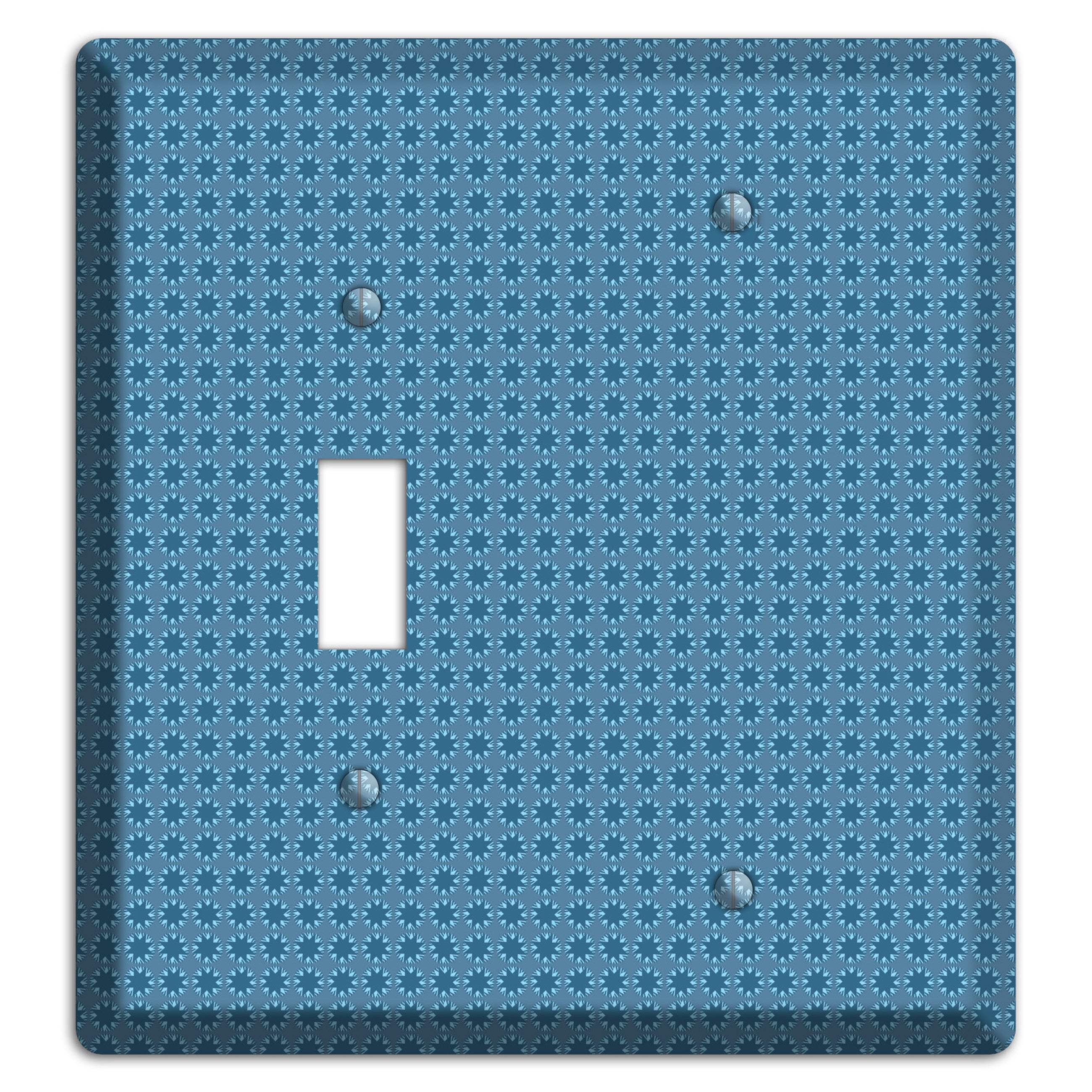 Multi Blue Tiled Foulard Toggle / Blank Wallplate