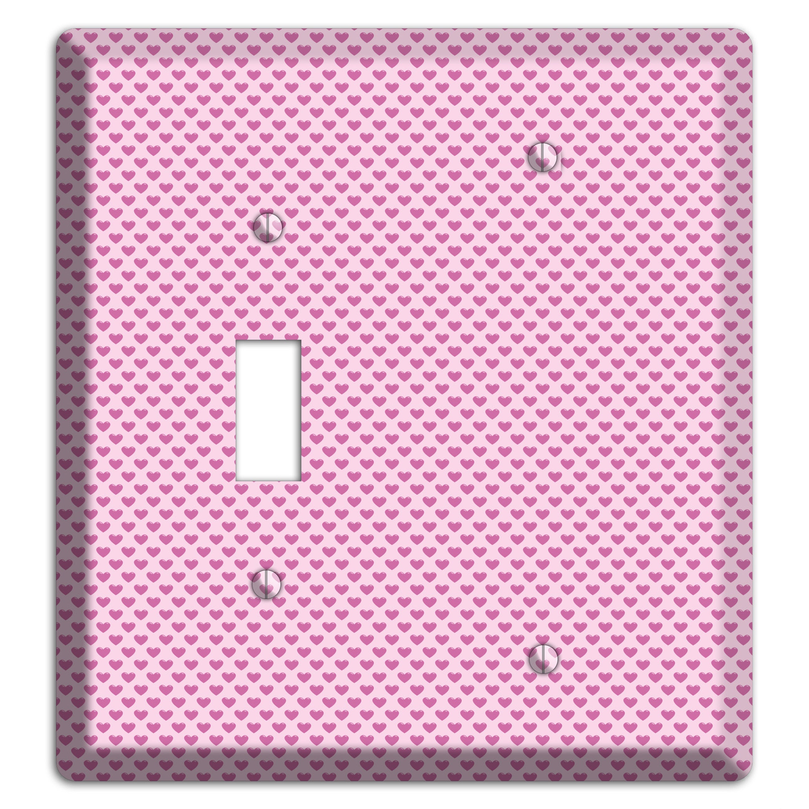 Pink Hearts Toggle / Blank Wallplate