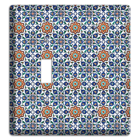 Ornate Floral Tile Toggle / Blank Wallplate
