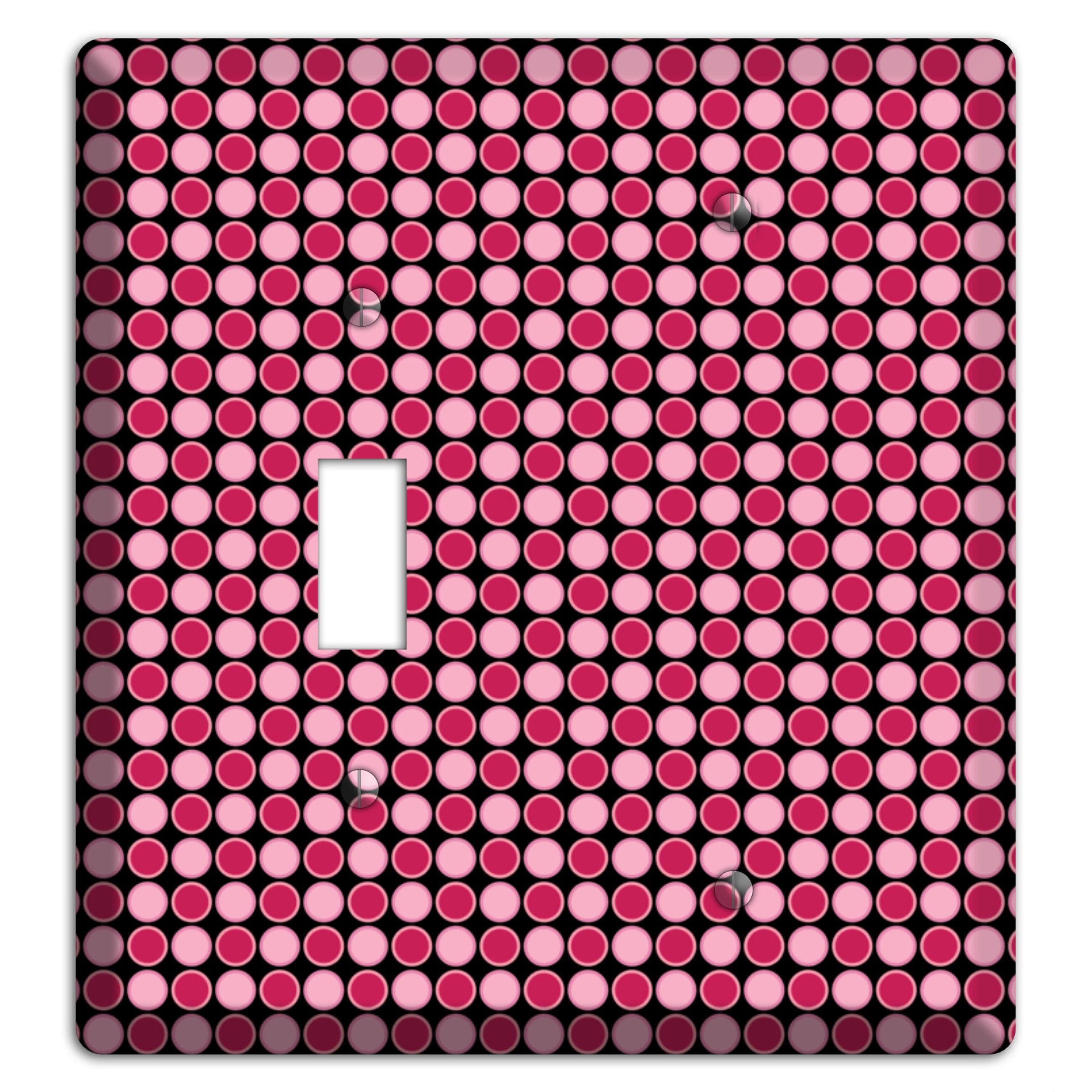 Fuschia and Pink Tiled Dots Toggle / Blank Wallplate