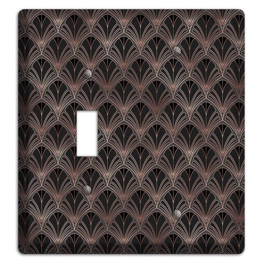 Black and Rose Deco Toggle / Blank Wallplate