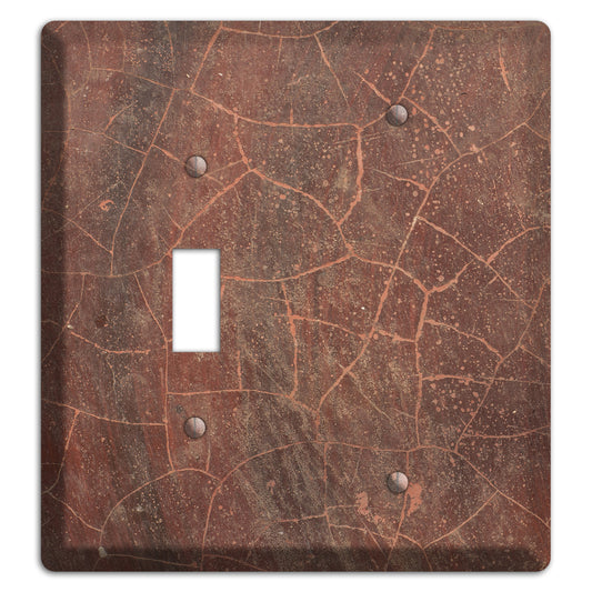 Maroon Cracked Concrete Toggle / Blank Wallplate