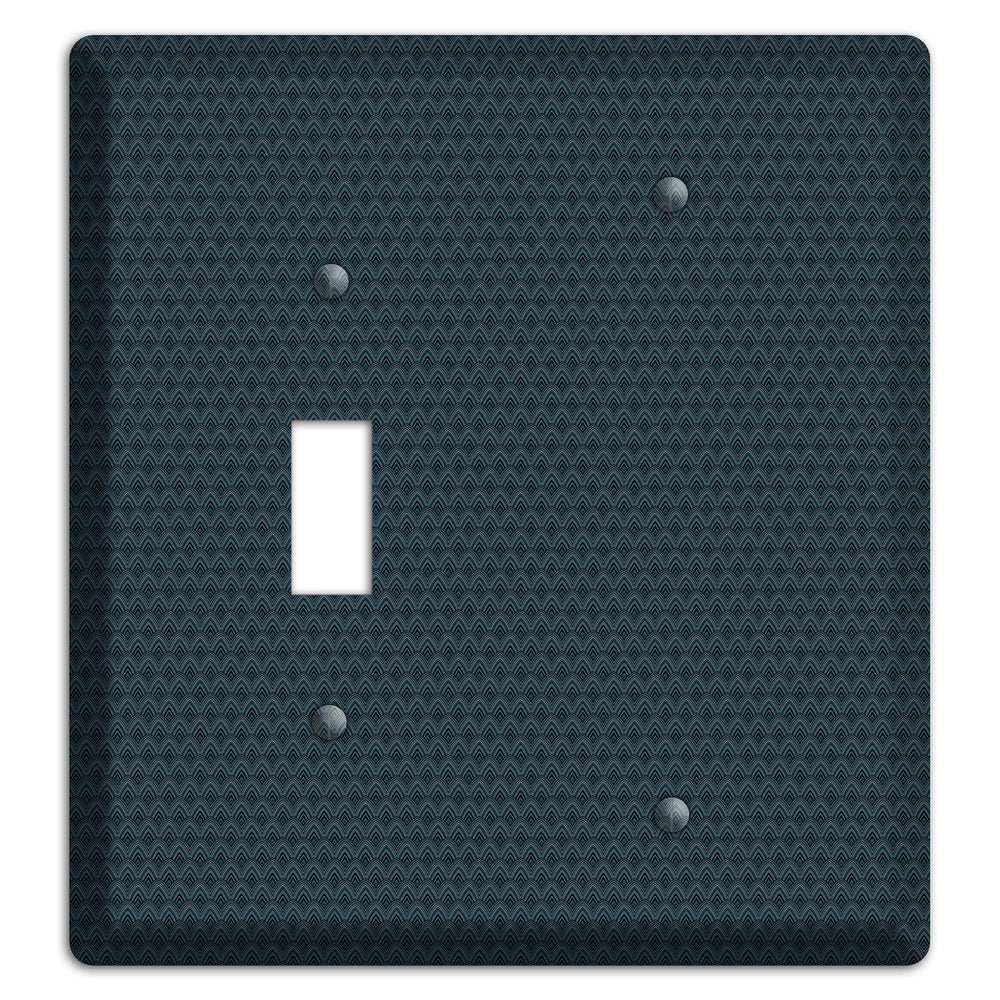 Navy Tiny Scallop Toggle / Blank Wallplate