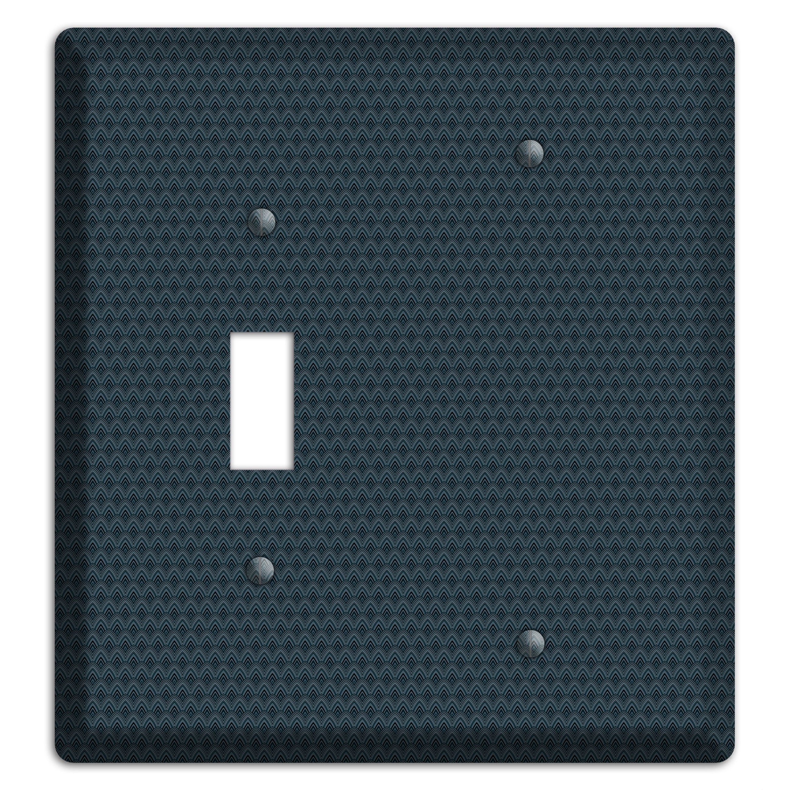 Navy Tiny Scallop Toggle / Blank Wallplate