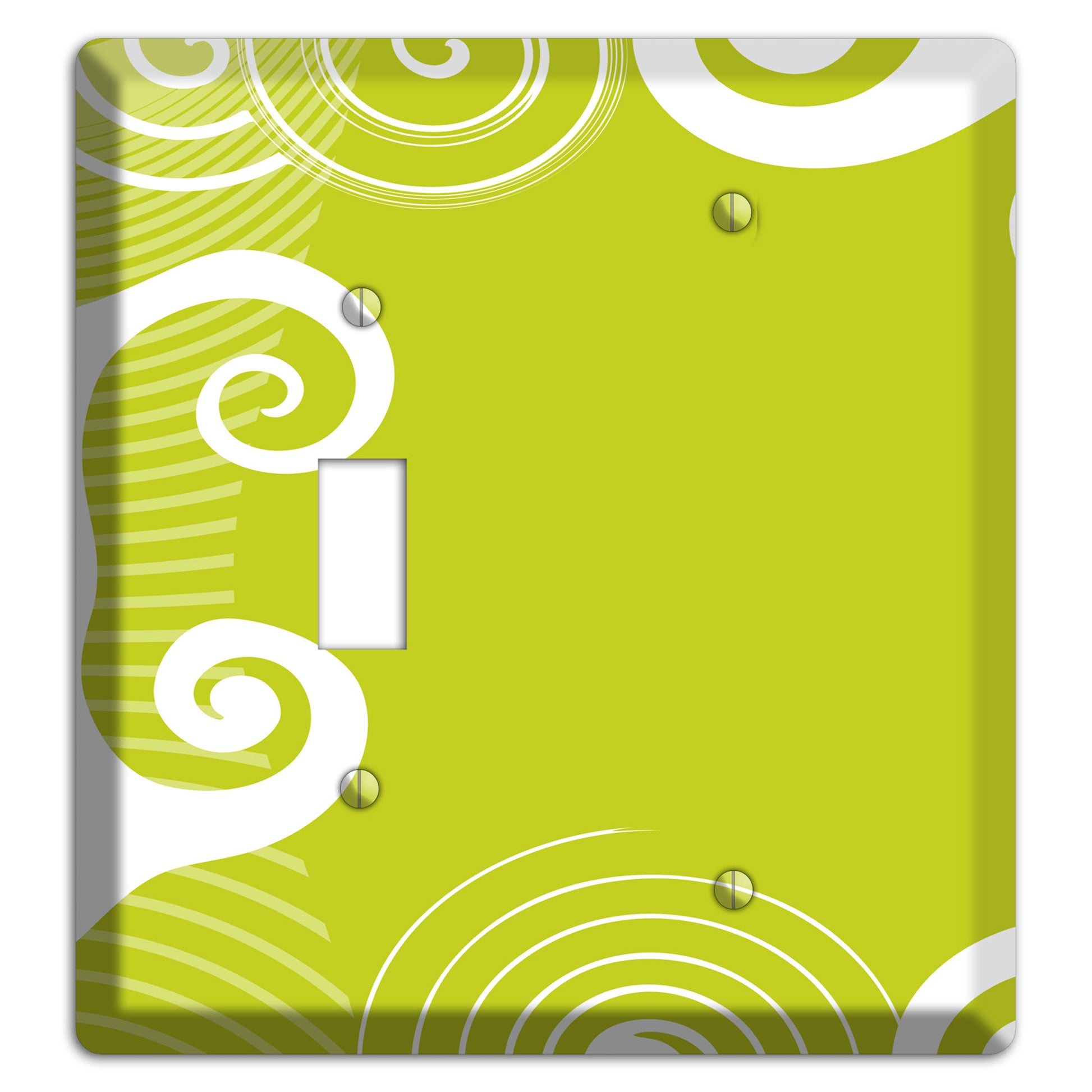 Abstract Green Toggle / Blank Wallplate