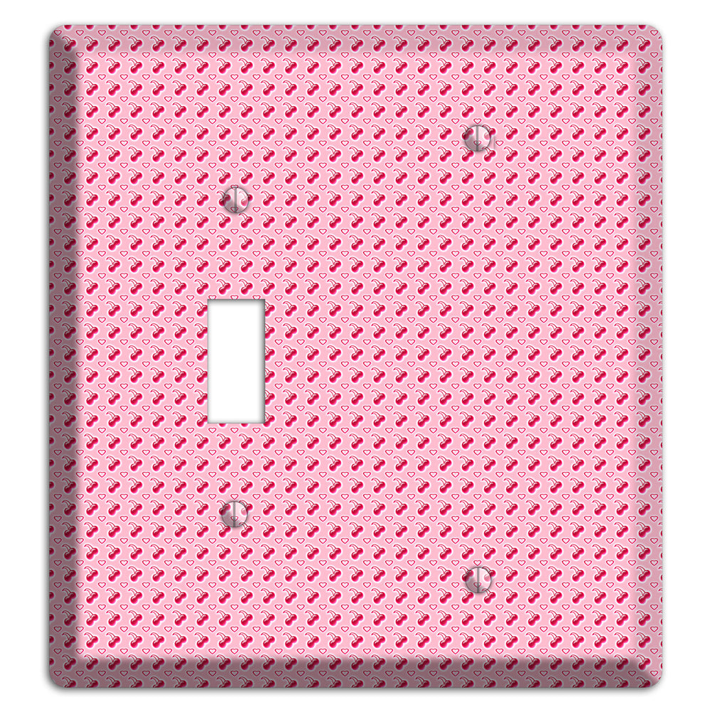 Pink with Cherries Toggle / Blank Wallplate