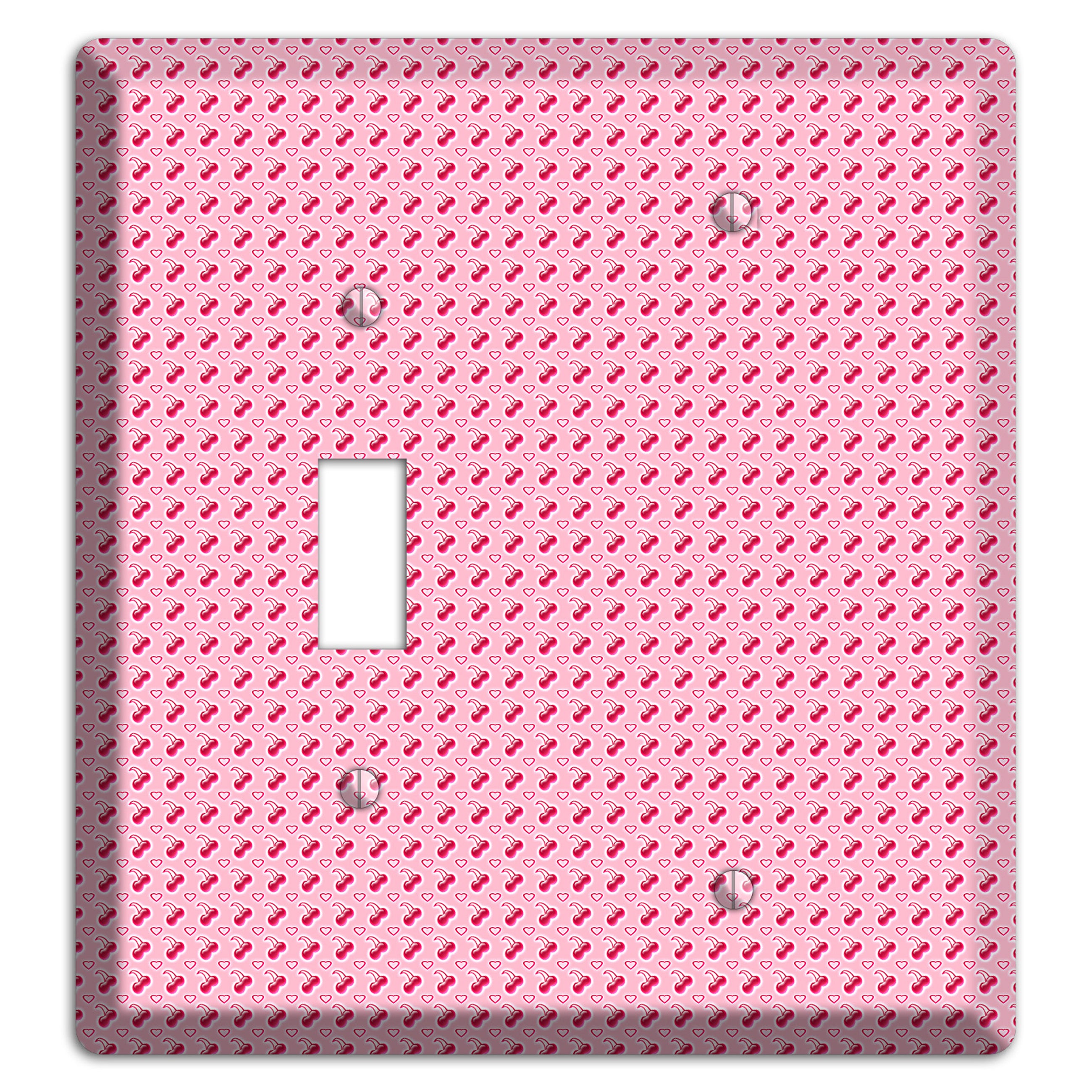 Pink with Cherries Toggle / Blank Wallplate