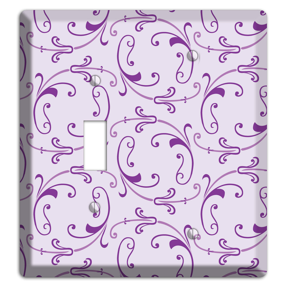Lilac Victorian Sprig Toggle / Blank Wallplate