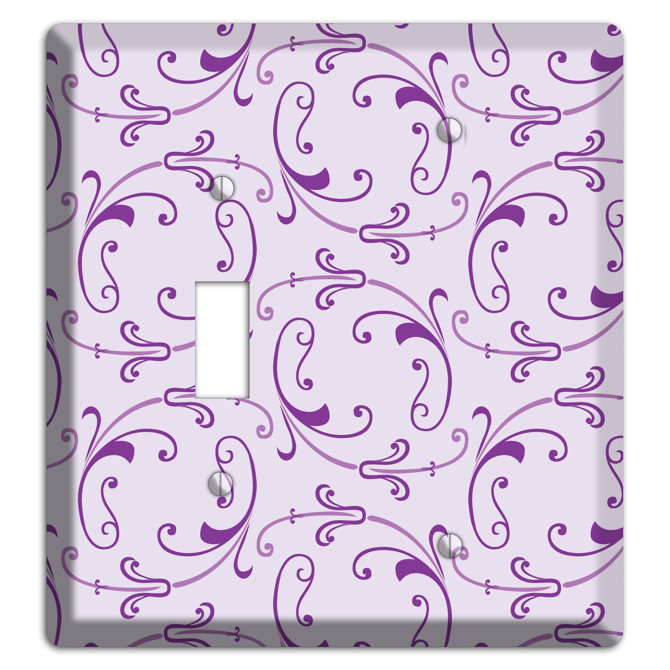 Lilac Victorian Sprig Toggle / Blank Wallplate