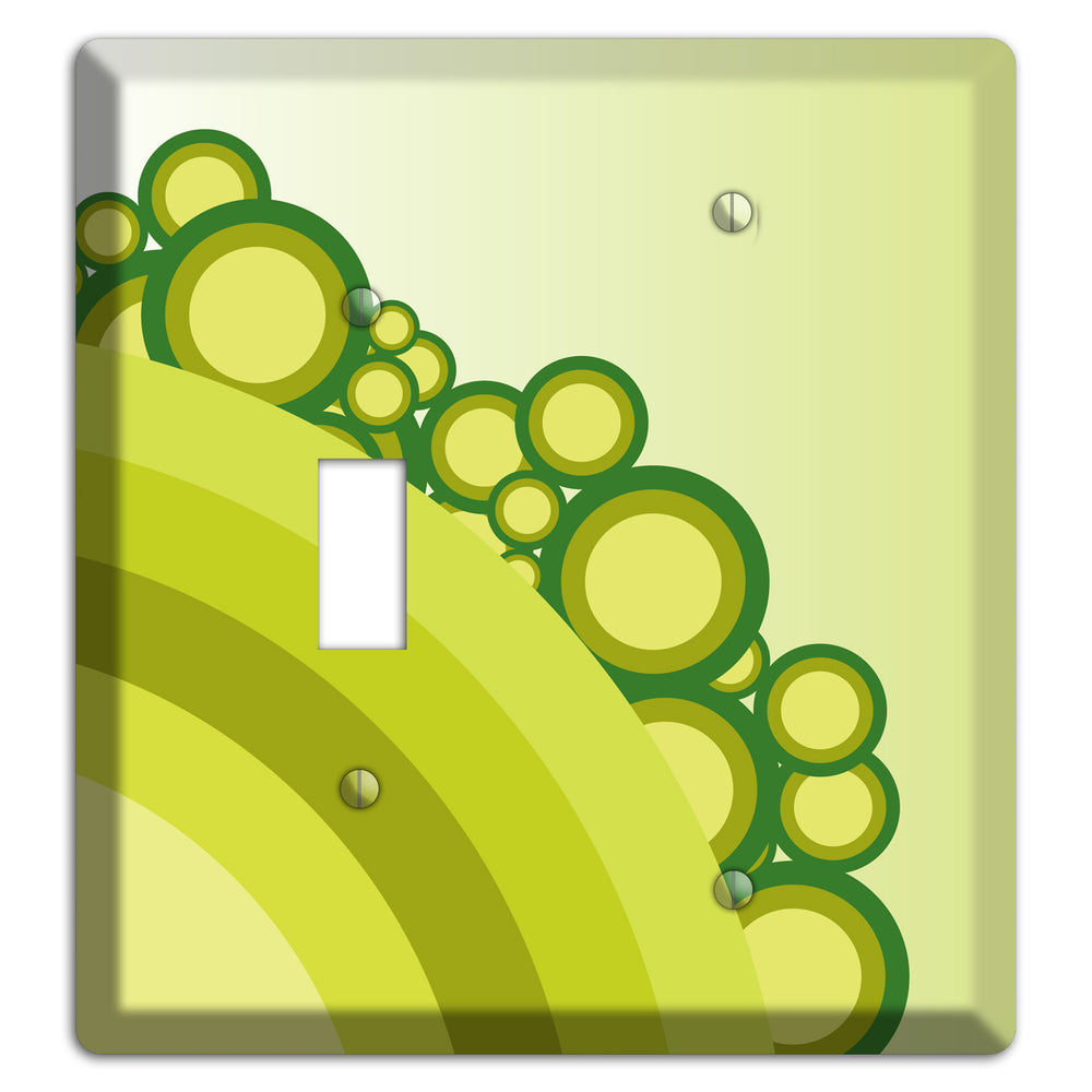 Green Rainbow Dots Toggle / Blank Wallplate