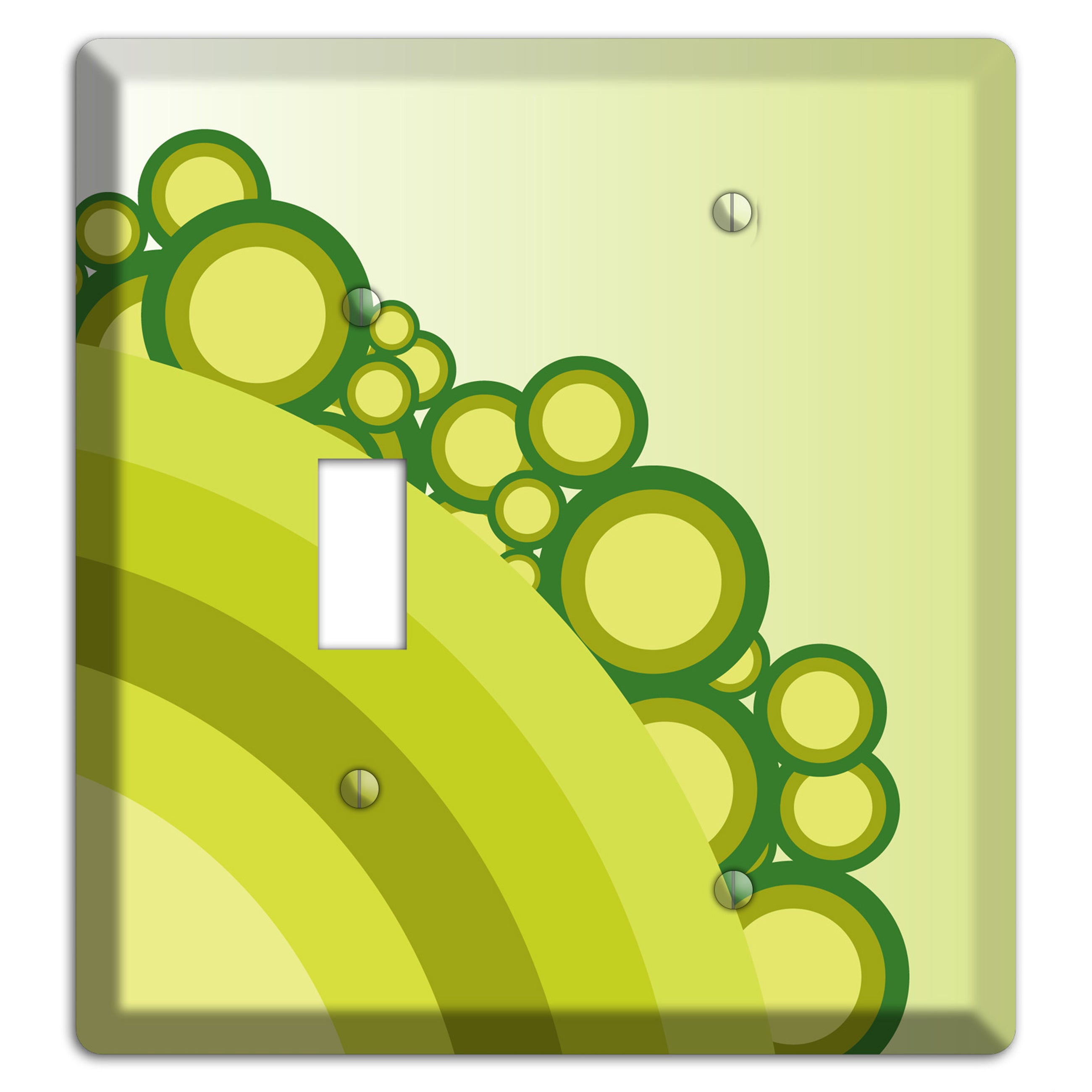 Green Rainbow Dots Toggle / Blank Wallplate