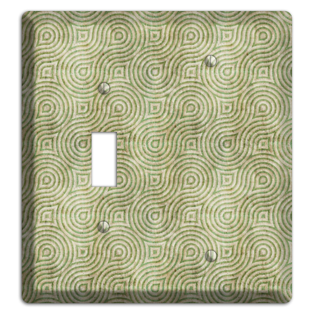 Light Green Swirl Toggle / Blank Wallplate