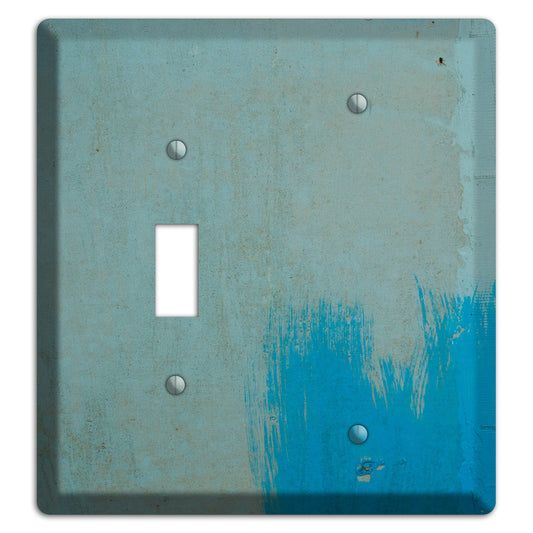 Blue Concrete Toggle / Blank Wallplate