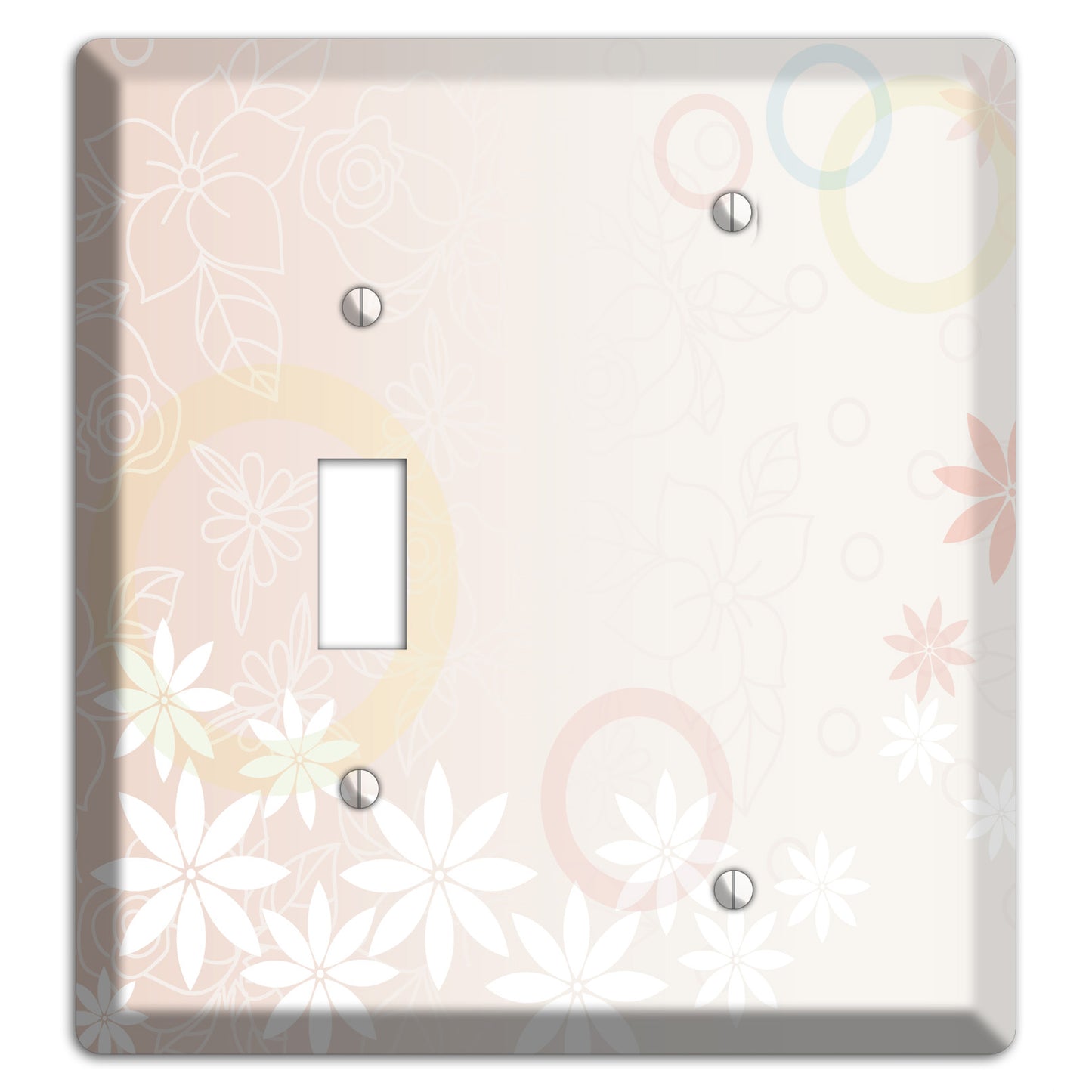 Mauve Floral Toggle / Blank Wallplate
