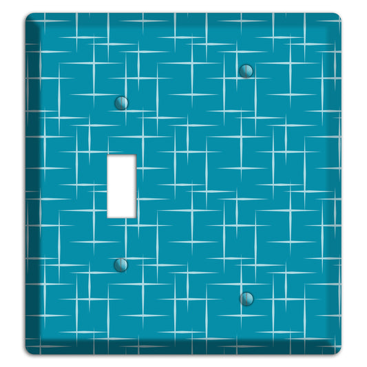 Blue Atom Burst Toggle / Blank Wallplate