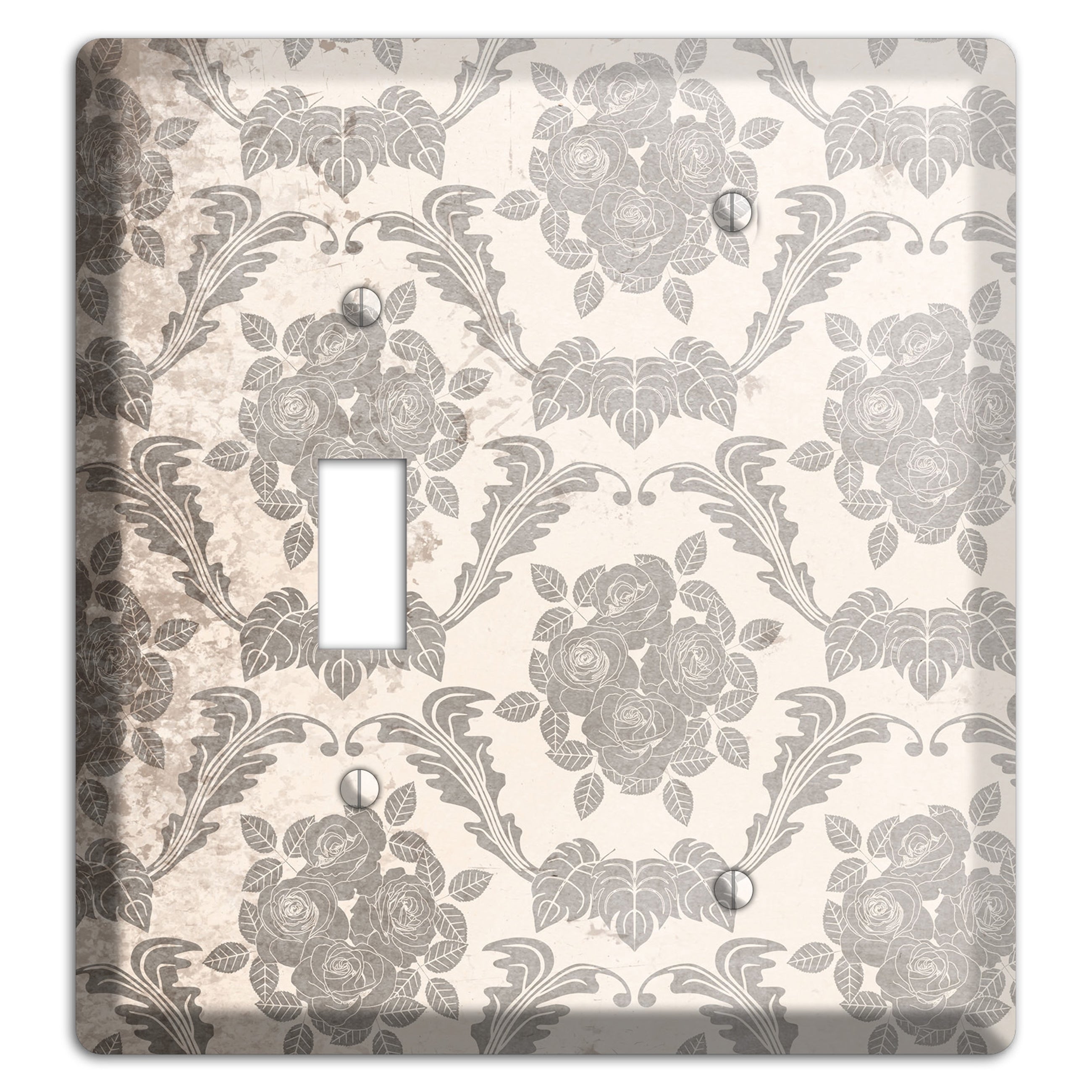 Pearl Bush Vintage Rose Damask Toggle / Blank Wallplate