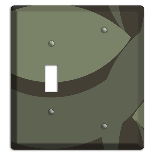 Olive Abstract Toggle / Blank Wallplate