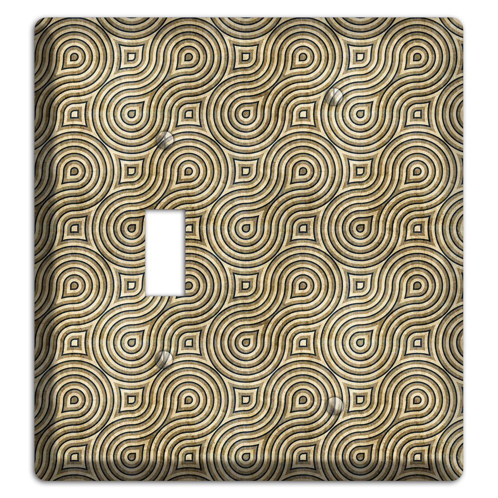 Olive Swirl Toggle / Blank Wallplate