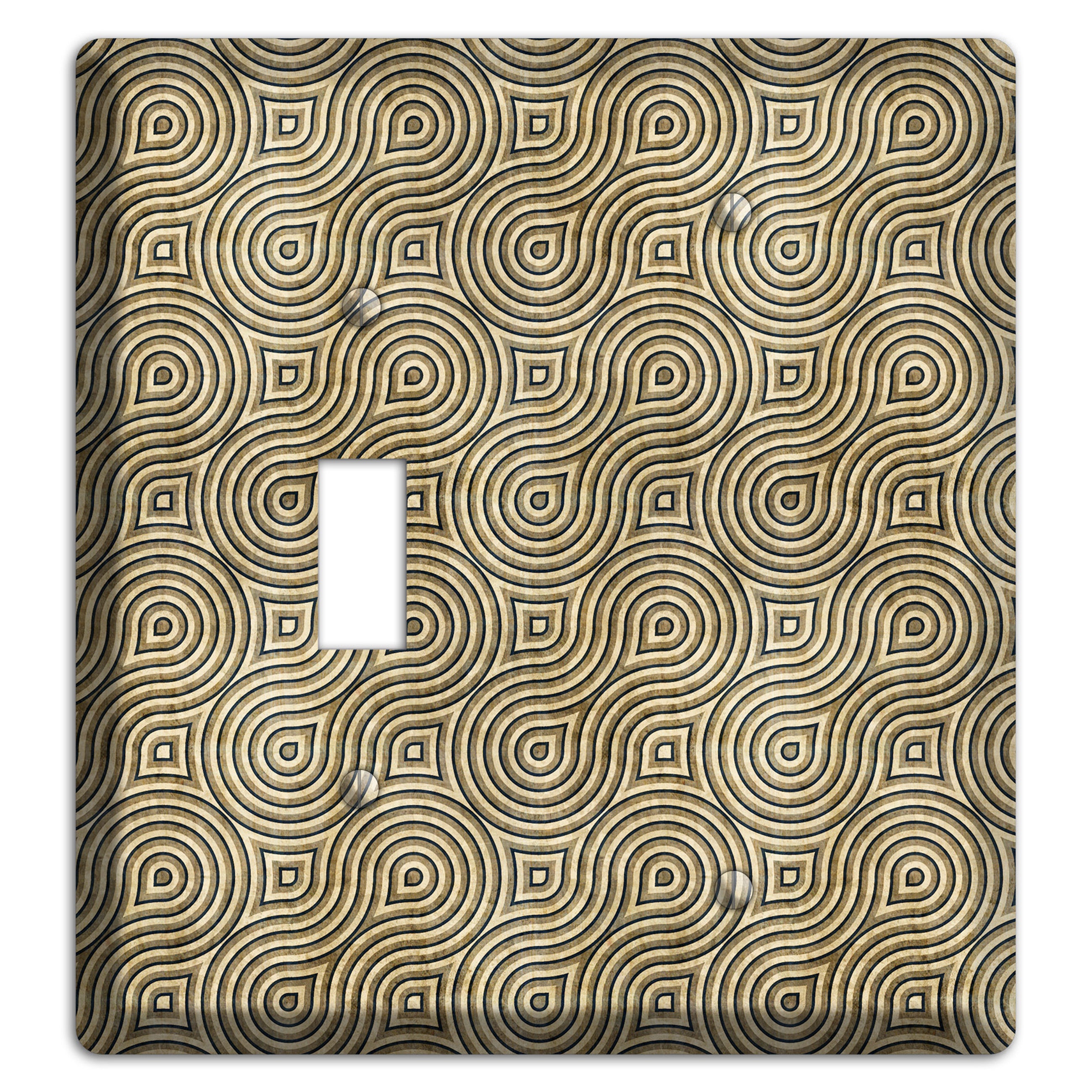 Olive Swirl Toggle / Blank Wallplate