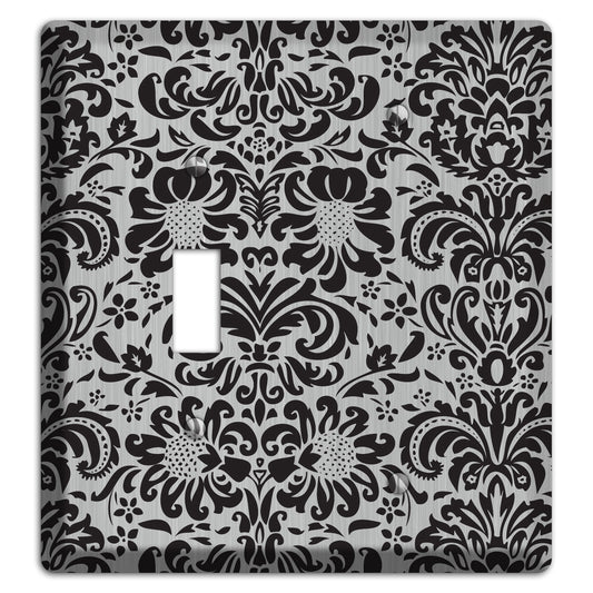 Black Toile  Stainless Toggle / Blank Wallplate