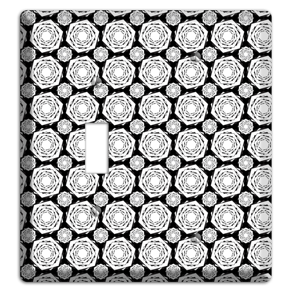 Overlay Hexagon Rotation Repeat 3 Toggle / Blank Wallplate